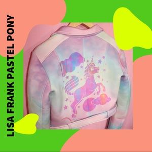 LISA FRANK PASTEL UNIVERSE MOTOS JACKET: Size S